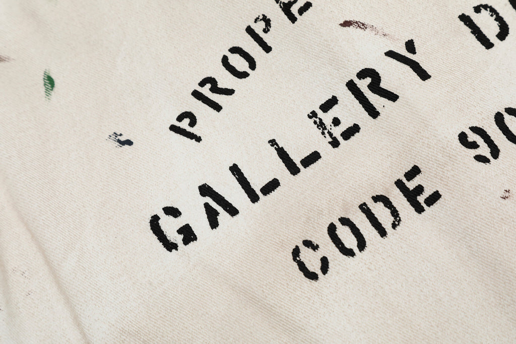 Gallery Dept. men’s antique white paint splatter cotton trucker jacket