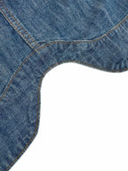 Fendi women’s blue chambray cropped denim jacket
