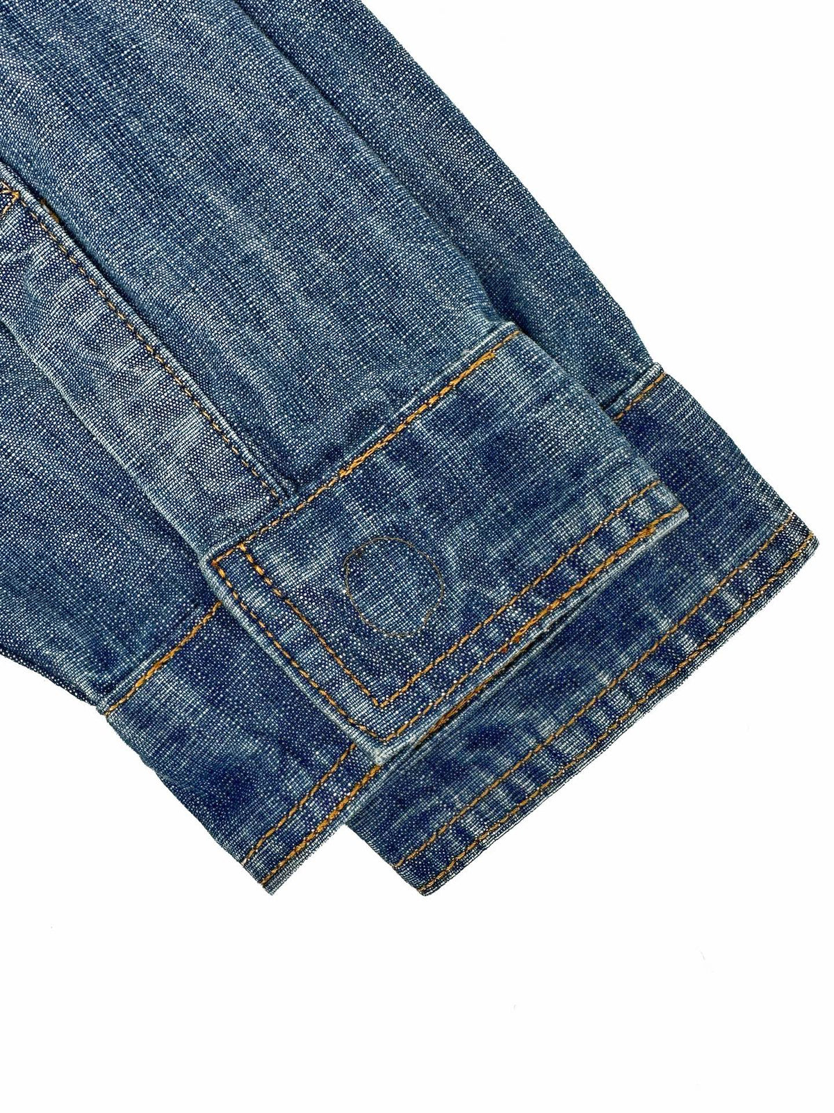 Fendi women’s blue chambray cropped denim jacket