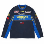 Supreme x Vanson Leathers Men's Long Sleeve Racing Jersey Top - Navy / Blue