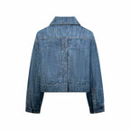 Fendi women’s blue chambray cropped denim jacket