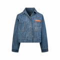 Fendi women’s blue chambray cropped denim jacket