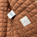 Moncler Epinal men’s brown quilted shell down jacket