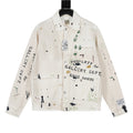 Gallery Dept. men’s antique white paint splatter cotton trucker jacket