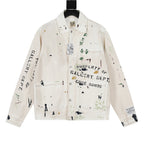 Gallery Dept. men’s antique white paint splatter cotton trucker jacket