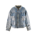 Saint Mxxxxxx BerBerJin men’s light blue distressed denim trucker jacket