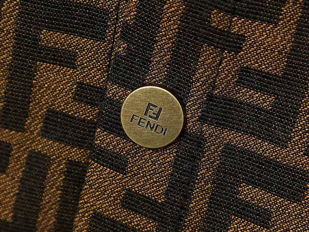 Fendi Versace Fendace men’s brown FF jacquard monogram shirt jacket
