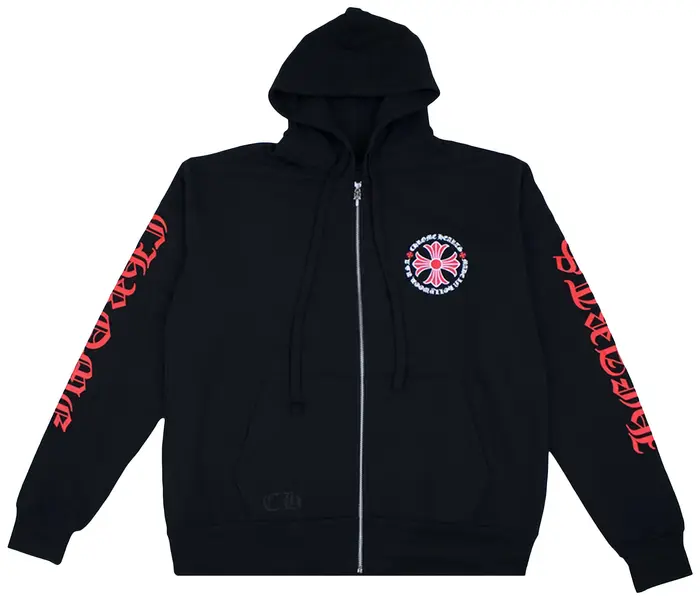 Chrome Hearts Made In Hollywood Plus Cross Zip Up Hoodie