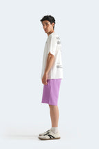 Zilz Men's Textured Bermuda Shorts - Purple