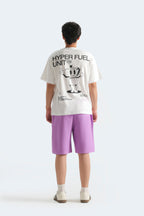 Zilz Men's Textured Bermuda Shorts - Purple