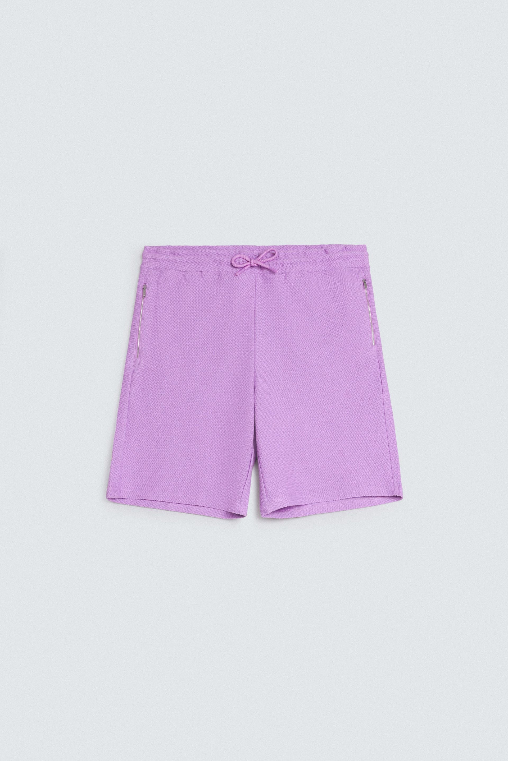 Zilz Men's Textured Bermuda Shorts - Purple