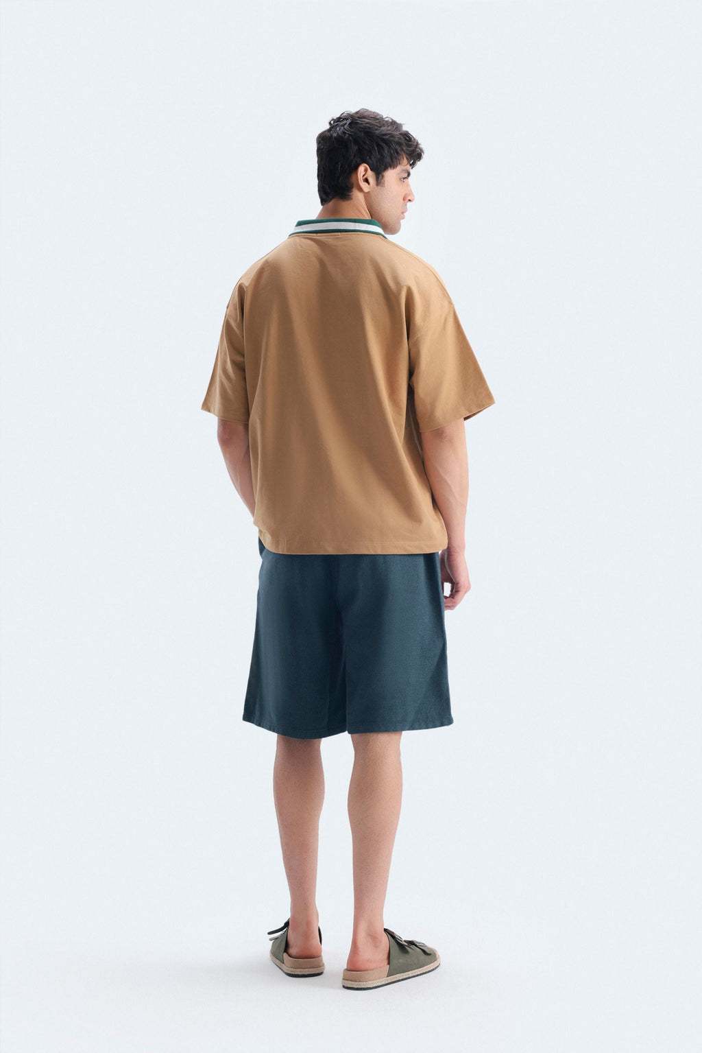 Zilz Men's Regular Fit Non-Denim Shorts - Green
