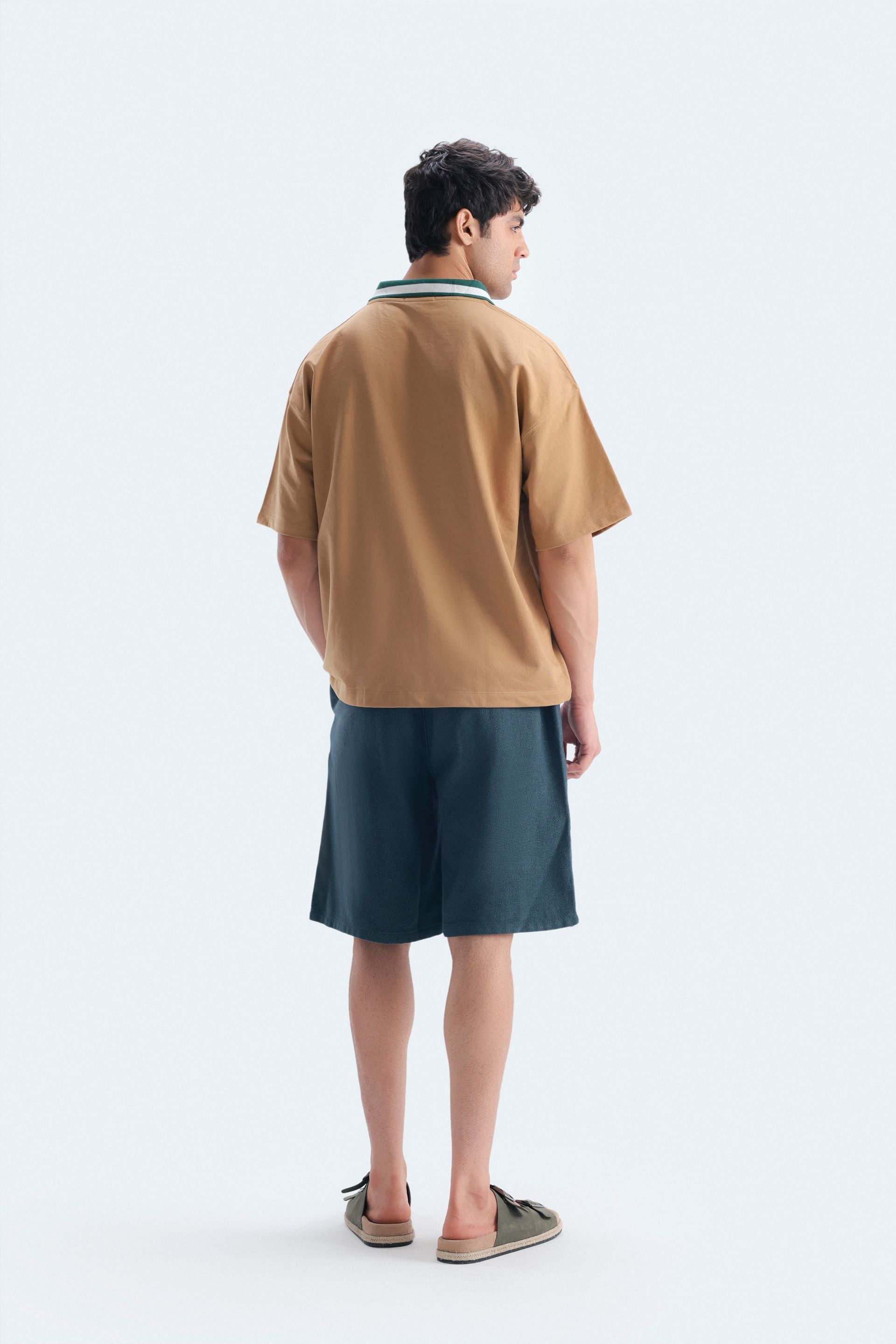 Zilz Men's Regular Fit Non-Denim Shorts - Green