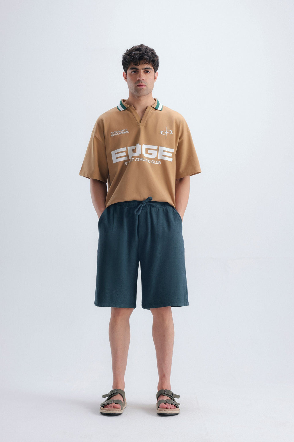 Zilz Men's Regular Fit Non-Denim Shorts - Green