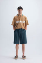 Zilz Men's Regular Fit Non-Denim Shorts - Green