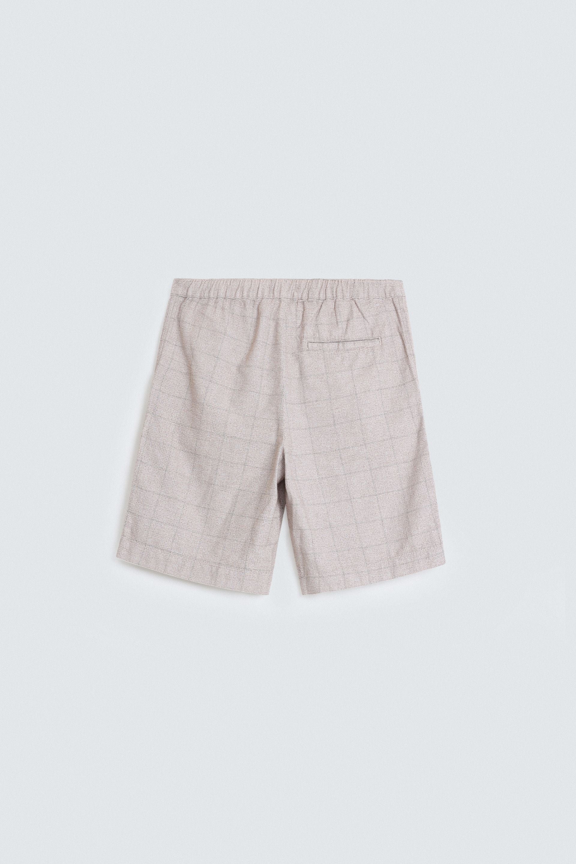 Zilz Men's Checkered Shorts - Brown
