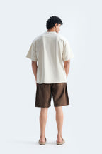 Zilz Men's Relaxed Fit Non-Denim Shorts - Brown