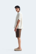 Zilz Men's Relaxed Fit Non-Denim Shorts - Brown
