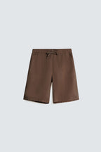 Zilz Men's Relaxed Fit Non-Denim Shorts - Brown