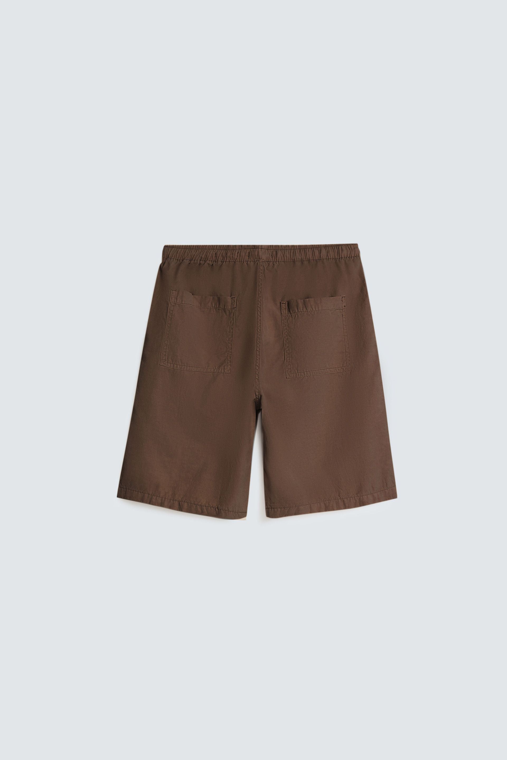 Zilz Men's Relaxed Fit Non-Denim Shorts - Brown