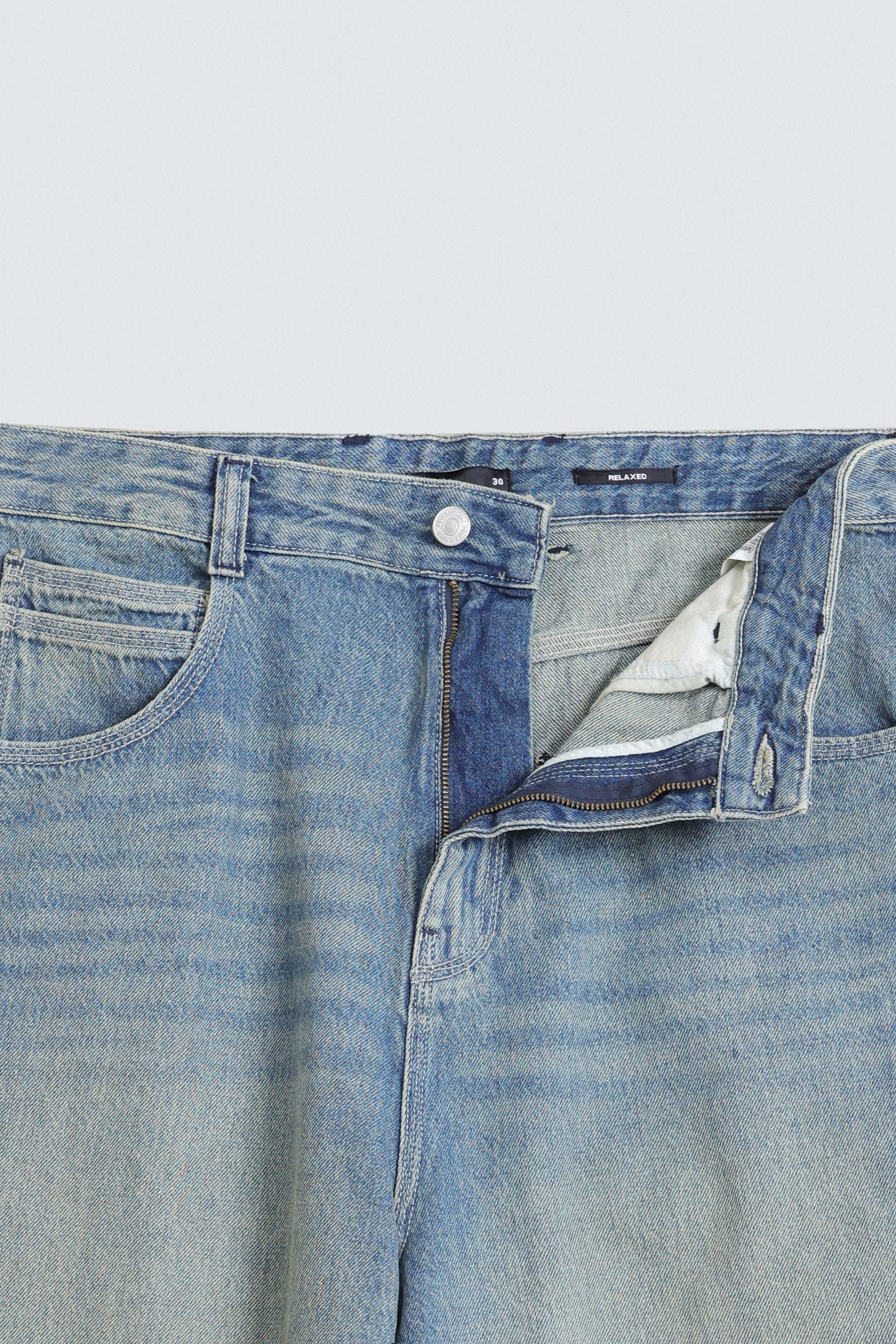 Zilz Men's Relaxed Fit Jeans - Blue