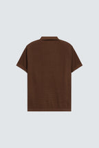 Zilz Men's Textured Polo Shirt - Orange