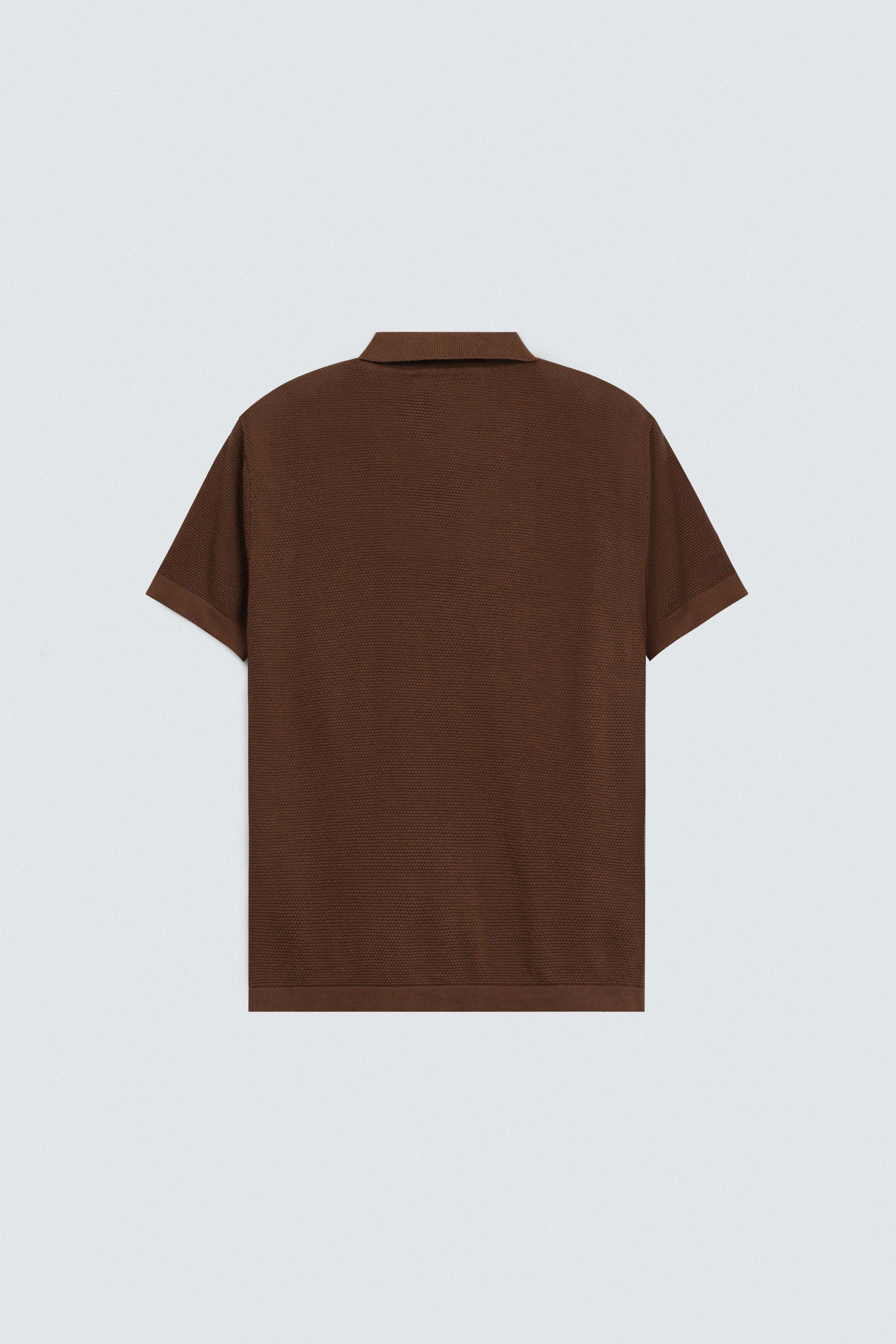 Zilz Men's Textured Polo Shirt - Orange