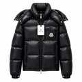 Moncler Montbeliard men’s black hooded short down puffer jacket