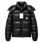 Moncler Montbeliard men’s black hooded short down puffer jacket
