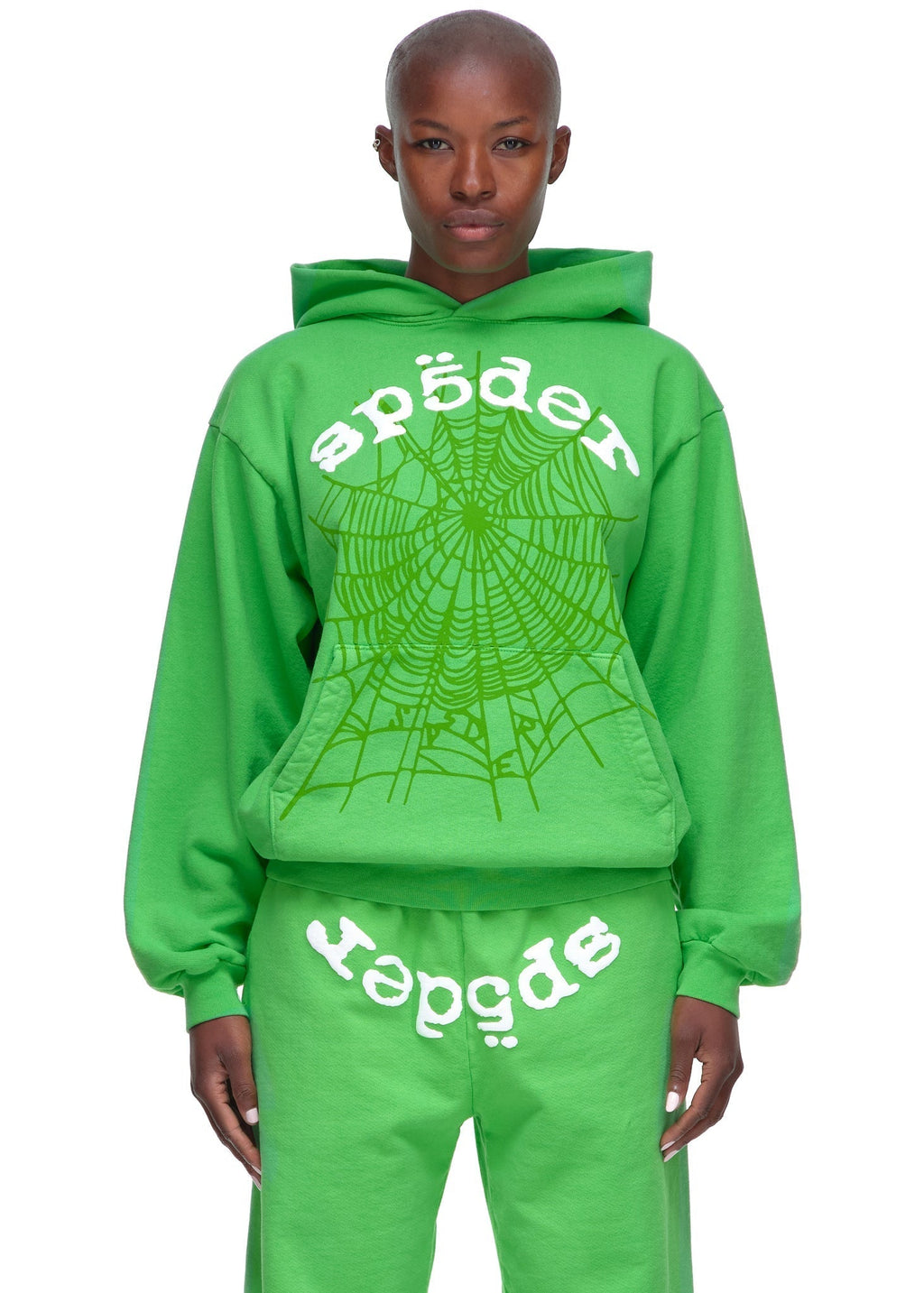 Sp5der Legacy Hoodie - Bright Green