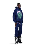 Sp5der Og Web Hoodie - Navy Pink