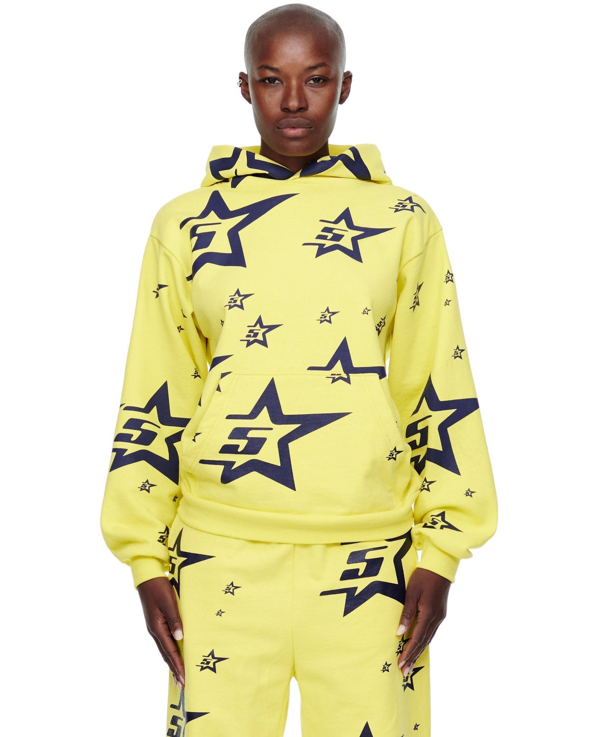 Sp5der 5star Hoodie - Light Yellow