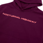Sp5der Nocturnal Highway Hoodie - Burgundy