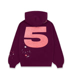 Sp5der Nocturnal Highway Hoodie - Burgundy