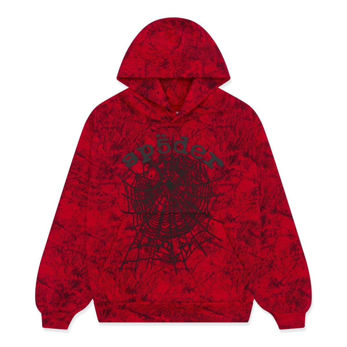 Sp5der Og Tree Camo Hoodie - Red