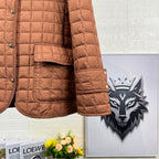 Moncler Epinal men’s brown quilted shell down jacket