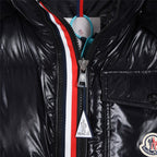 Moncler Montbeliard men’s black hooded short down puffer jacket