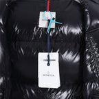 Moncler Montbeliard men’s black hooded short down puffer jacket