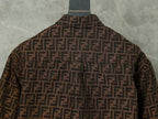 Fendi Versace Fendace men’s brown FF jacquard monogram shirt jacket