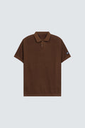 Zilz Men's Textured Polo Shirt - Orange