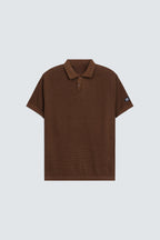 Zilz Men's Textured Polo Shirt - Orange