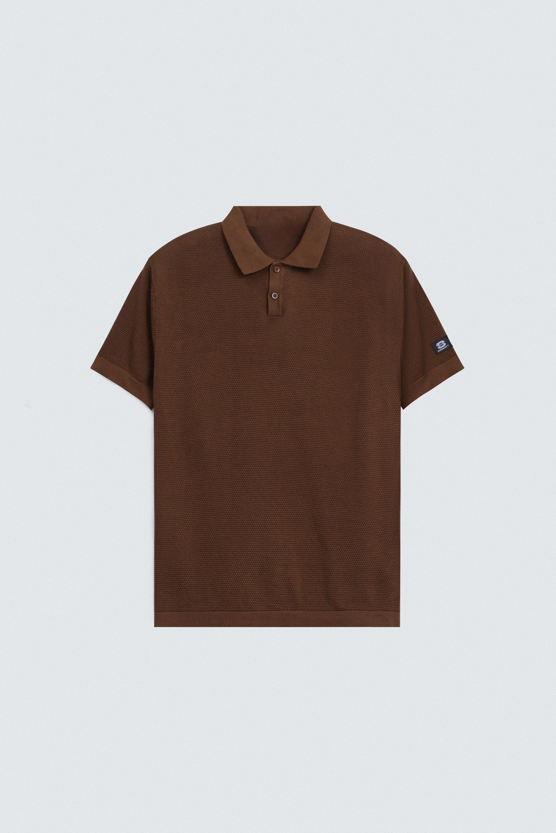 Zilz Men's Textured Polo Shirt - Orange