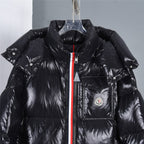 Moncler Montbeliard men’s black hooded short down puffer jacket