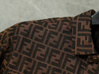 Fendi Versace Fendace men’s brown FF jacquard monogram shirt jacket