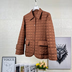 Moncler Epinal men’s brown quilted shell down jacket