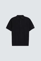 Zilz Men's Striped Polo Shirt With Label Patch - Black
