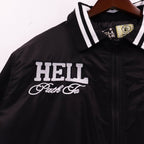 Hellstar men’s Path to Paradise graphic satin bomber jacket