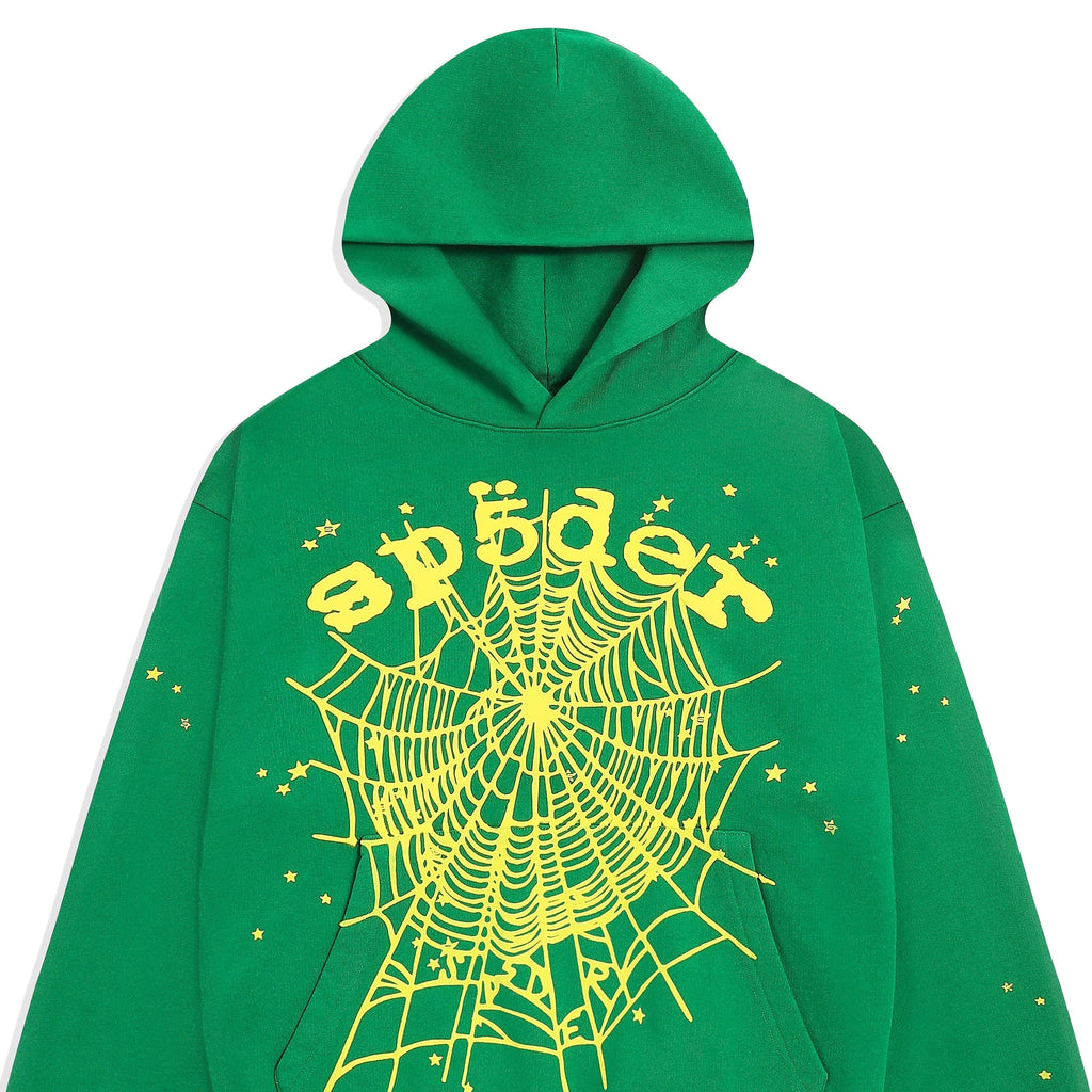 Sp5der Star Og Web V2 Hoodie - Bright Green