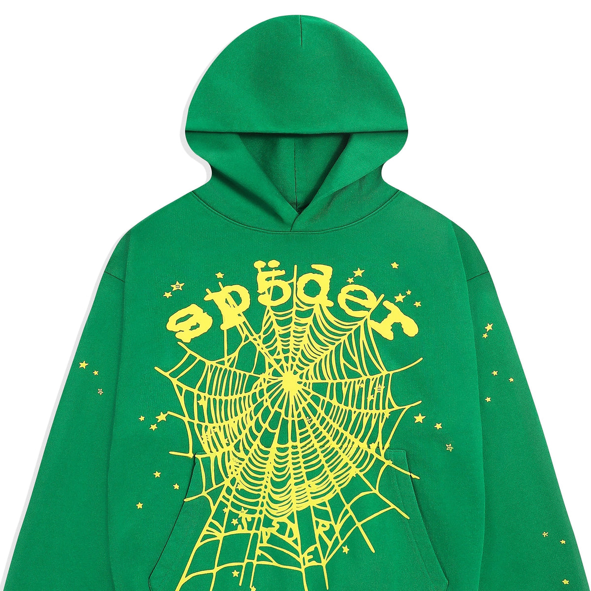 Sp5der Star Og Web V2 Hoodie - Bright Green