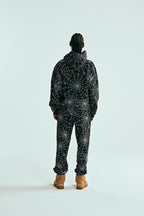 Sp5der Embroidered Aop Hoodie - Black